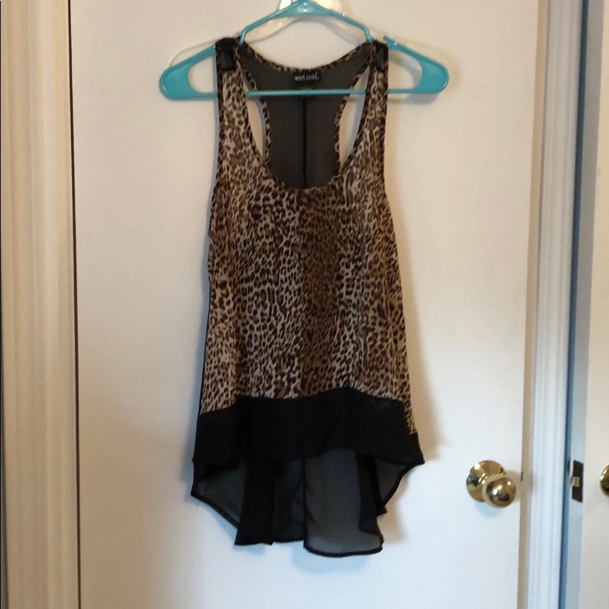 Float Leopard Print Top
